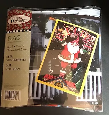 Mary Engelbreit Christmas Santa Believe Flag • $12.95