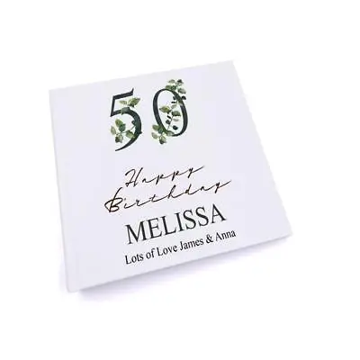 £14.49 • Buy Personalised 50th Birthday Green Leaf Design Gift Photo Album UV-874