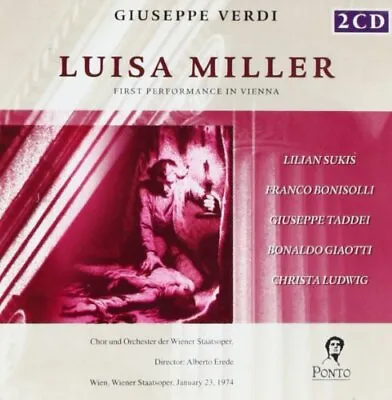 GIUSEPPE VERDI - Luisa Miller: First Performance In Vienna (1974) - 2 CD • $28.95