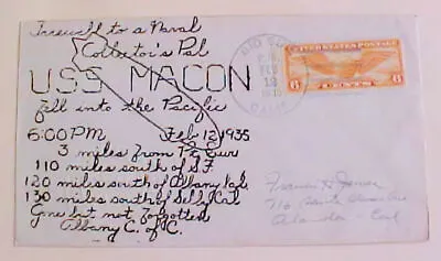 Us Zeppelin  Macon Cover Crash Date 1935 Feb 12 • $12.99