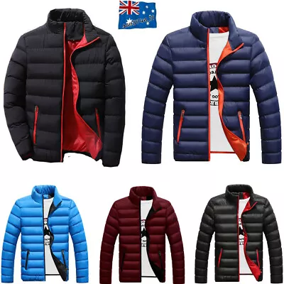 2023 Mens Quilted Padded Puffer Jacket Casual Zip-Up-Winter/Warm Coats Outwear • $34.25