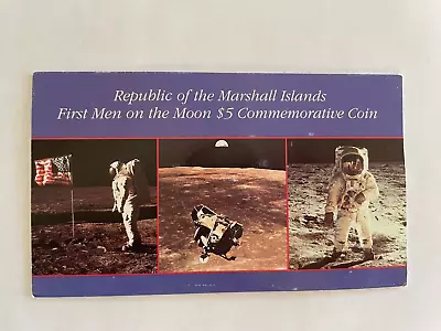 1969 1989 Marshall Islands FIRST MEN ON THE MOON Uncirculated Sealed $5 Coin Set • $7