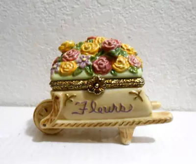 Fleurs Flower Cart Wagon Trinket Box • $5.99