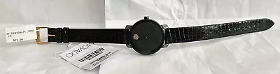 Movado Bold Ladies Evolution Ceramic Crystal Dot Leather Band 3601235 Watch • $91