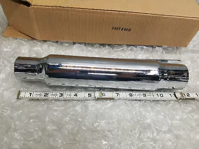 1 1/2 1 3/4 Slip On Muffler Shorty Harley Honda Triumph Motorcycle Chrome Univer • $29.79