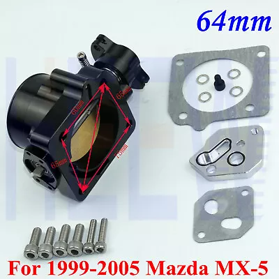 Billet 2.5  64mm Throttle Body For 99-05 Mazda Miata MX-5 1.8L L4 BP-4W BP-Z3 • $84.25