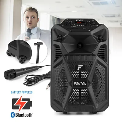 £68.99 • Buy Small 8  Portable PA Speaker System With Bluetooth Audio, Lights And Microphone