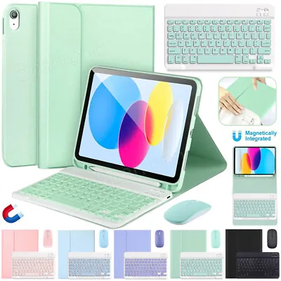 Bluetooth Keyboard Case Cover With Mouse For IPad 5/6/7/8/9/10th Gen Air 4 5 Pro • £11.99