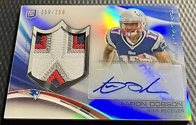 2013 Topps Finest Aaron Dobson Patriots Auto 4-Color Patch RC - 059/250 • $20