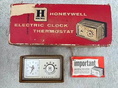 Vintage Honeywell Electric Clock Thermostat Unused MCM • $100