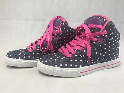 Osiris Womens NYC83 VLC Skate Shoes Blue Pink Polka Dot Canvas Skateboard 9.5 • $59.95