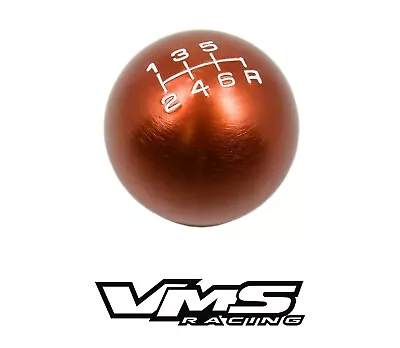 Vms Racing Orange Round Billet Gear Lever Shift Knob For Mitsubishi 6 Speed • $19.95