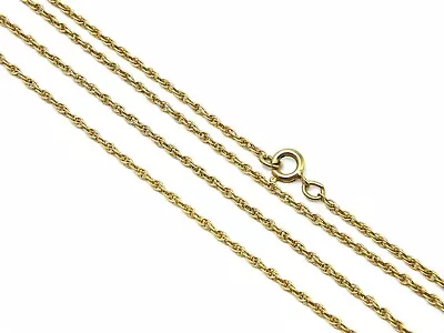 .375 9ct YELLOW GOLD Prince Of Wales Twist Rope Chain Necklace 4.29g - K22 • £48.48