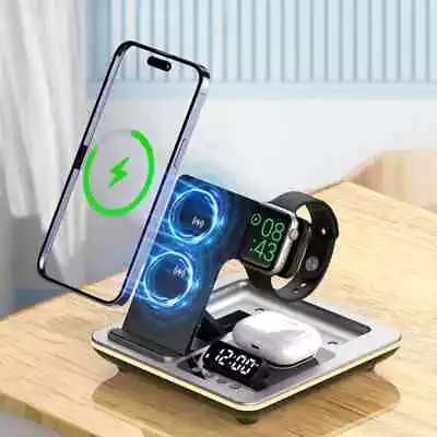 3in1 Magnetic Wireless Charger Fast Charging Dock For IPhone Apple Watch Airpods • £34.99