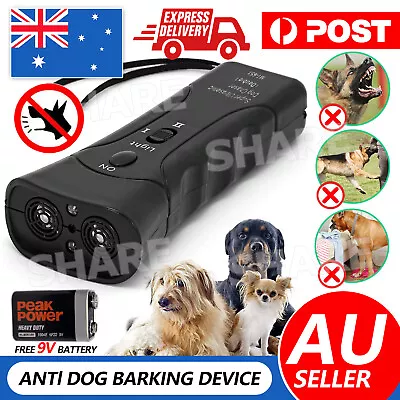 Anti Bark Device Ultrasonic Dog Barking Control Stop Repeller Trainer Train Tool • $13.95