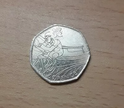 Genuine OLYMPIC 2012 London 50p Coin CYCLING • £2