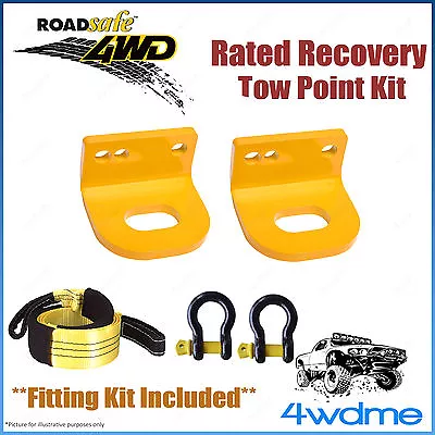 For Nissan Navara D22 4WD Roadsafe Rated Recovery Heavy Duty Tow Points FULL Kit • $188.10