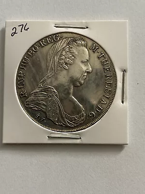 1780 Austria Maria Theresa Silver Thaler 276 • $41.50