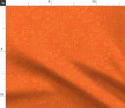 $18 • Buy Computer Robot Electric Circuit Board Electricity Spoonflower Fabric By The Yard
