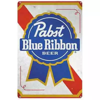 Pabst Blue Ribbon Beer Vintage 12  X 8  Metal Sign NEW! • $7.95