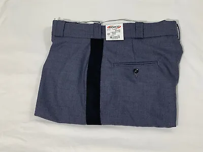 $8 • Buy Elbeco Uniform Pants E1494R 75% Polyester 25% Wool Regular Rise 1  Black Stripe