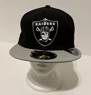 Las Vegas Raiders New Era 59Fifty Fitted Hat Cap Adult 7 Black Oakland • $22.75