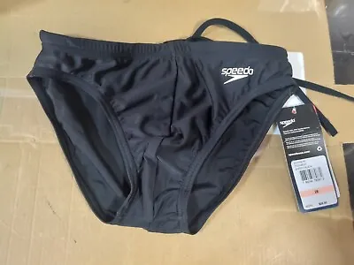 Size 28 Speed Black Solar Brief PowerFlex Eco Swim Wear Men's New #TB3 • $20.50
