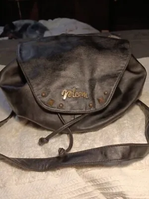 Vintage Volcom Black Drawstring Crossbody Bag Purse • $14.99