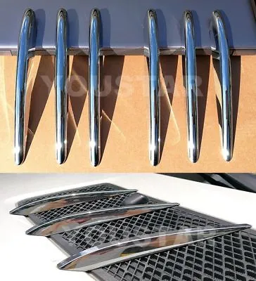 USA STOCK Set CHROME Hood Vent Grill Molding Fins For Mercedes M ML GL W164 X164 • $49.89