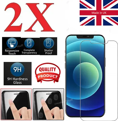 Tempered Glass Screen Protector Screen Saver For IPhone 13 14 15 67 X 11 12 XR • £2.85