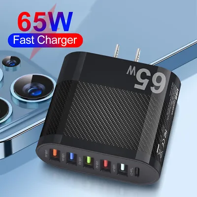 6Port USB Hub Wall Charger Travel Fast Charging Station AC Power Adapter US Plug • $6.79