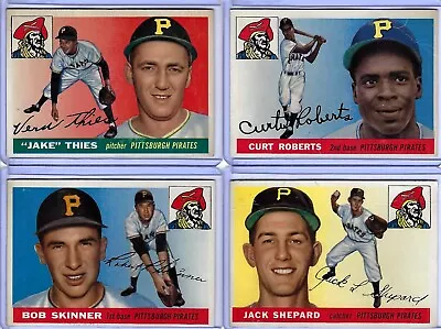 Lot Of Four 1955 Topps Baseball Cards (Pittsburgh Pirates) • $3.99