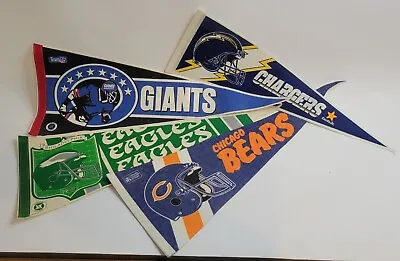 Lot Of 4 Vintage 1990s NFL Football 30 X 12 Full Size Team Pennants Banners • $19.99