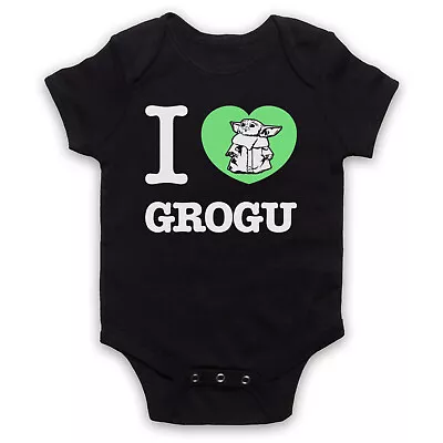 Mandalore I Love Grogu Star Baby Yoda Wars Jedi Baby Grow Babygrow Gift • £15.99