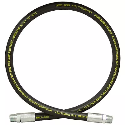 3/8  X 48  3/8 NPTM X 3/8 NPTM SAE 100R17 Hydraulic Hose 3000 PSI  903-3848 • $11.50