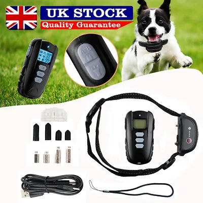 £17.99 • Buy Pet Dog Rechargeable Electric Training Collar Shock Anti-Bark Electronic Remote