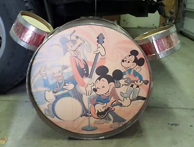 Vintage Used Mickey Mouse & Friends Drum Set  RARE!! • $200