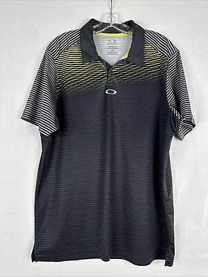 Oakley Performance Golf Polo Shirt Mens Size L Striped Short Sleeve  • $18.88