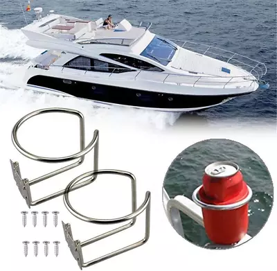 Lavandi Stainless Steel Boat Ring Cup Drink Holder For Marine Yacht Truck RV Ca • $13.43