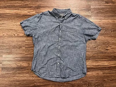 $24.99 • Buy Bonobos Blue Polka Dot Short Sleeve Button-Up Standard Fit Pocket Shirt Size L