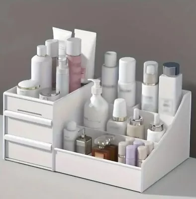 Premium Acrylic Makeup Organizer With Drawers Cosmetic Organiser Storage Box NEW • £7.98