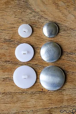 £10.79 • Buy 50 Sets X 22L/30L/36L Button Blanks Cover Non Astor Sets White Dress Making Sew