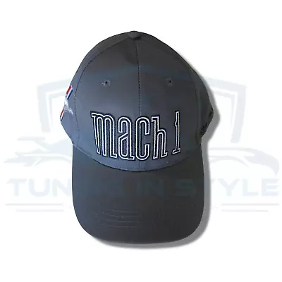 Ford Mach 1 Mustang Tri Bar Embroidered Logo Baseball Cap Grey Official Licensed • $19.99