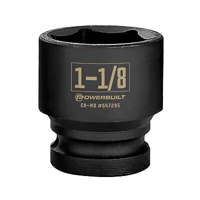 Powerbuilt 1/2 Inch Drive X 1-1/8 Inch  6 Point Impact Socket - 647295 • $12.95