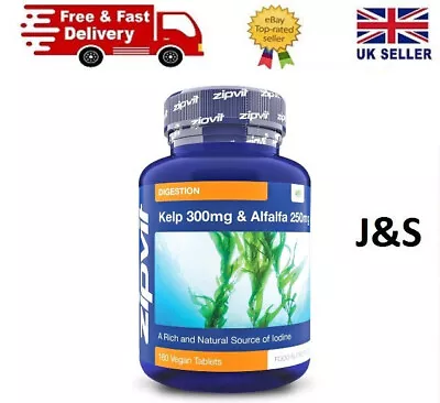 Kelp 300mg And Alfalfa 250mg. A Rich And Natural Source Of Iodine. 180 Tablets • £13.89