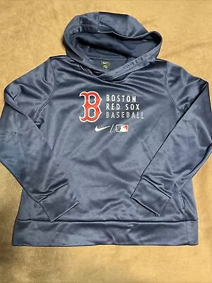Boston Red Sox Sweatshirt Women L Large Navy Nike Hoodie MLB Baseball • $24