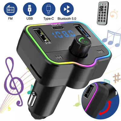 Wireless Car Bluetooth FM Transmitter Radio Adapter Car Kit Dual USB For IPhone • £9.99