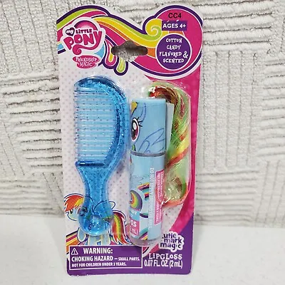 My Little Pony Blue Comb And Lip Gloss Set Cutie Mark MLP New Rare • $7.97