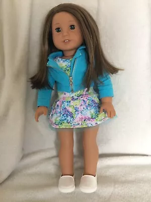 American Girl Doll Truly Me # 79 Brown Hair Hazel Eyes With Floral Dress Outfit • $84.99