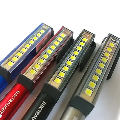 Magnetic LED Ultra Bright Pocket Pen Torch Inspection Work Light Lamp. 85 Lumens • £5.65